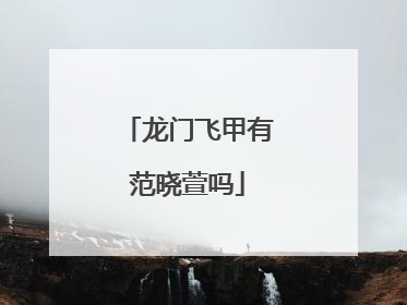 龙门飞甲有范晓萱吗