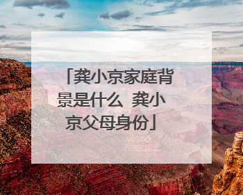 龚小京家庭背景是什么 龚小京父母身份