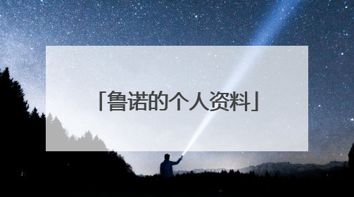 鲁诺的个人资料