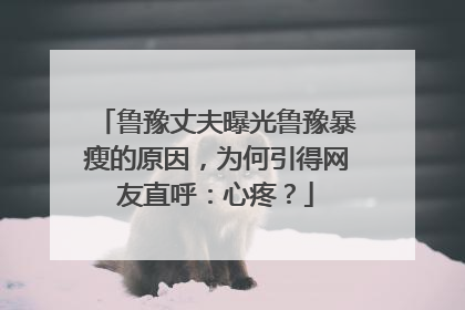 鲁豫丈夫曝光鲁豫暴瘦的原因，为何引得网友直呼：心疼？