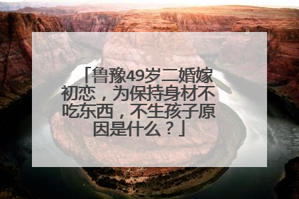 鲁豫49岁二婚嫁初恋，为保持身材不吃东西，不生孩子原因是什么？