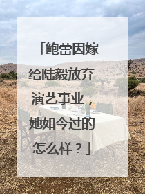 鲍蕾因嫁给陆毅放弃演艺事业,她如今过的怎么样?