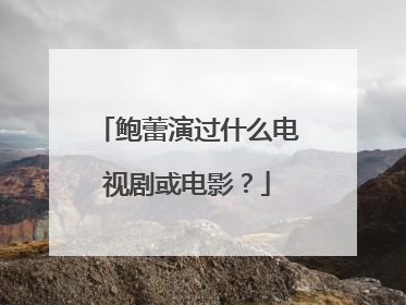 鲍蕾演过什么电视剧或电影？