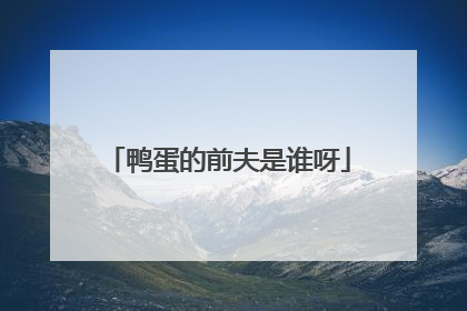 鸭蛋的前夫是谁呀