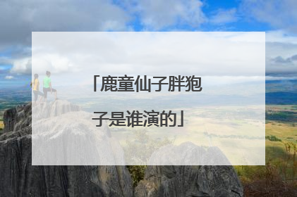 鹿童仙子胖狍子是谁演的