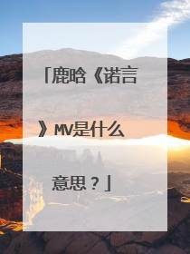 鹿晗《诺言》MV是什么意思?