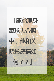 鹿晗现身踢球大合照中,他和关晓彤感情如何了?