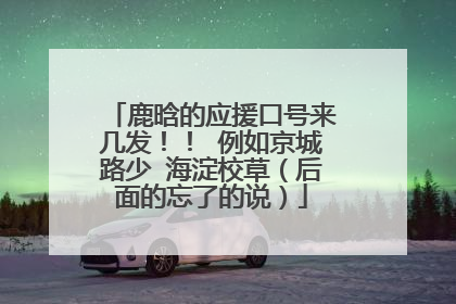 鹿晗的应援口号来几发！！ 例如京城路少 海淀校草（后面的忘了的说）