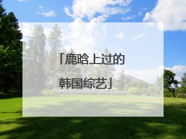 鹿晗上过的韩国综艺