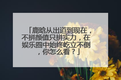 鹿晗从出道到现在,不拼颜值只拼实力,在娱乐圈中始终屹立不倒,你怎么看?