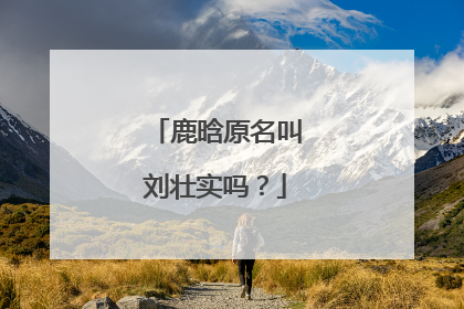 鹿晗原名叫刘壮实吗？