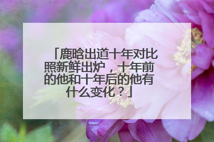 鹿晗出道十年对比照新鲜出炉,十年前的他和十年后的他有什么变化?
