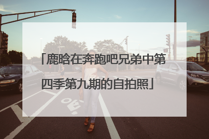 鹿晗在奔跑吧兄弟中第四季第九期的自拍照
