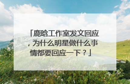 鹿晗工作室发文回应,为什么明星做什么事情都要回应一下?