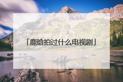 鹿晗拍过什么电视剧