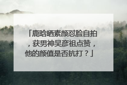 鹿晗晒素颜怼脸自拍,获男神吴彦祖点赞,他的颜值是否抗打?