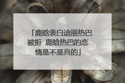 鹿晗表白迪丽热巴被拒 鹿晗热巴的恋情是不是真的