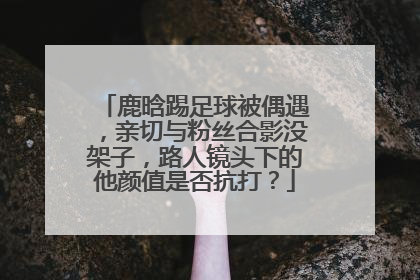 鹿晗踢足球被偶遇,亲切与粉丝合影没架子,路人镜头下的他颜值是否抗打?