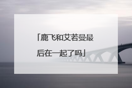 鹿飞和艾若曼最后在一起了吗