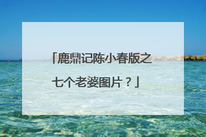 鹿鼎记陈小春版之七个老婆图片?