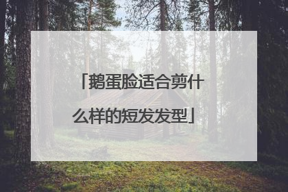 鹅蛋脸适合剪什么样的短发发型