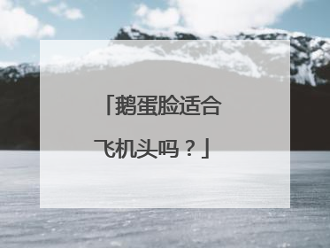 鹅蛋脸适合飞机头吗?