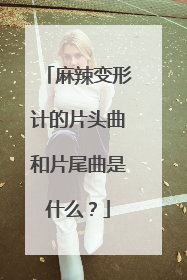 麻辣变形计的片头曲和片尾曲是什么?