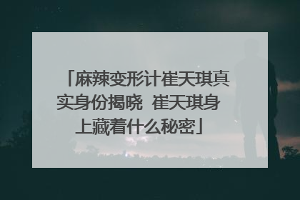 麻辣变形计崔天琪真实身份揭晓 崔天琪身上藏着什么秘密