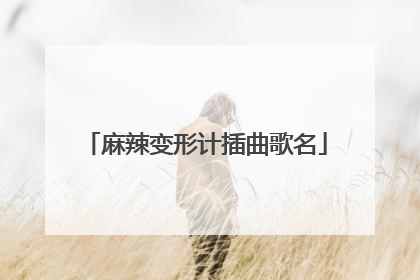 麻辣变形计插曲歌名