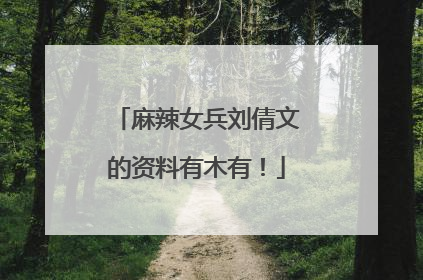 麻辣女兵刘倩文的资料有木有！