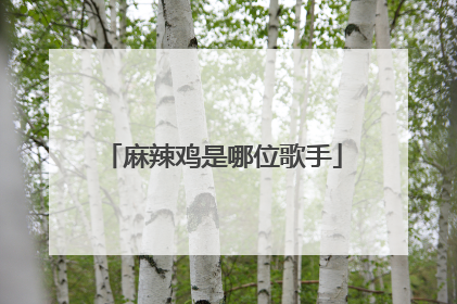 麻辣鸡是哪位歌手