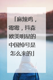麻辣鸡,霉霉,抖森欧美明星的中国绰号是怎么来的