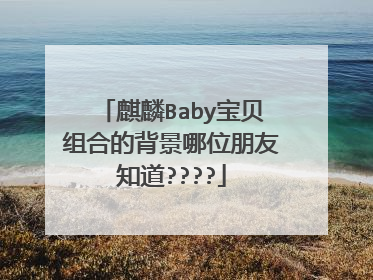 麒麟Baby宝贝组合的背景哪位朋友知道????