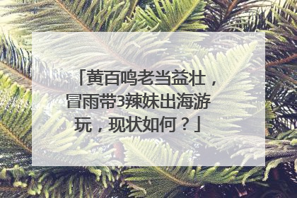 黄百鸣老当益壮,冒雨带3辣妹出海游玩,现状如何?