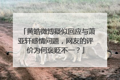 黄皓微博疑似回应与萧亚轩感情问题，网友的评价为何褒贬不一？
