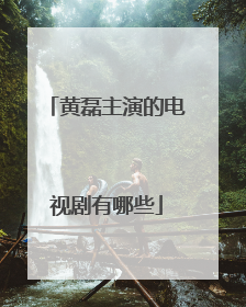 黄磊主演的电视剧有哪些