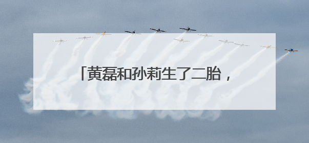 黄磊和孙莉生了二胎，他们还会疼大女儿吗？