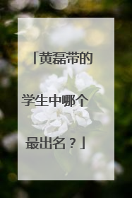 黄磊带的学生中哪个最出名?