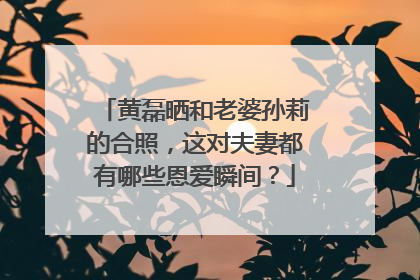 黄磊晒和老婆孙莉的合照,这对夫妻都有哪些恩爱瞬间?