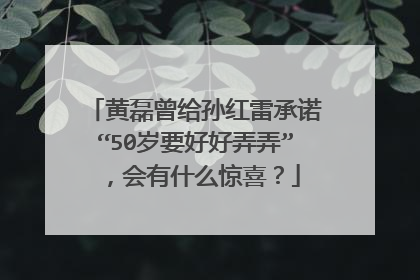 黄磊曾给孙红雷承诺“50岁要好好弄弄”，会有什么惊喜？