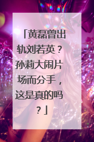 黄磊曾出轨刘若英？孙莉大闹片场而分手，这是真的吗？