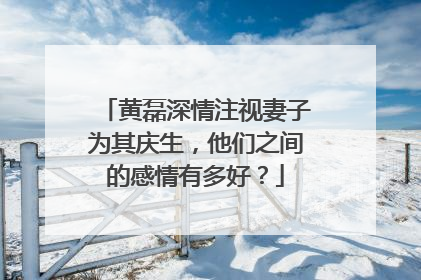 黄磊深情注视妻子为其庆生，他们之间的感情有多好？