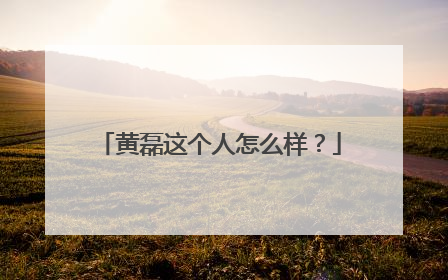 黄磊这个人怎么样？