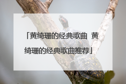 黄绮珊的经典歌曲 黄绮珊的经典歌曲推荐