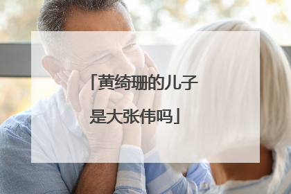 黄绮珊的儿子是大张伟吗