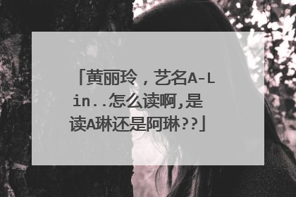 黄丽玲，艺名A-Lin..怎么读啊,是读A琳还是阿琳??