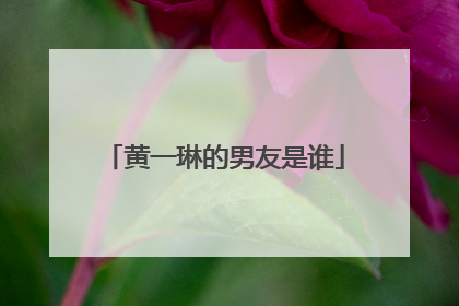 黄一琳的男友是谁