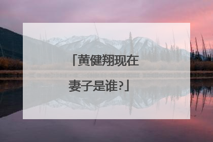 黄健翔现在妻子是谁?