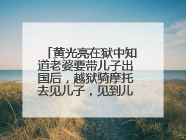 黄光亮在狱中知道老婆要带儿子出国后,越狱骑摩托去见儿子,见到儿子后因受伤倒下,什么电影?