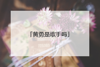 黄勇是歌手吗